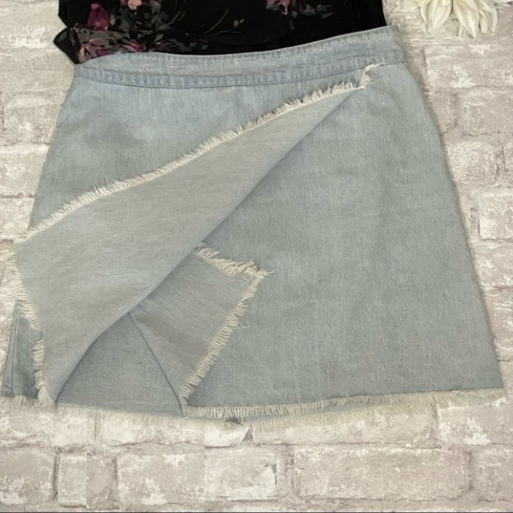 Minkpink Fringe Jean Mini Skirt 🎉HOST PICK🎉  **MINT CONDITION**